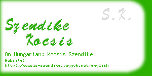 szendike kocsis business card